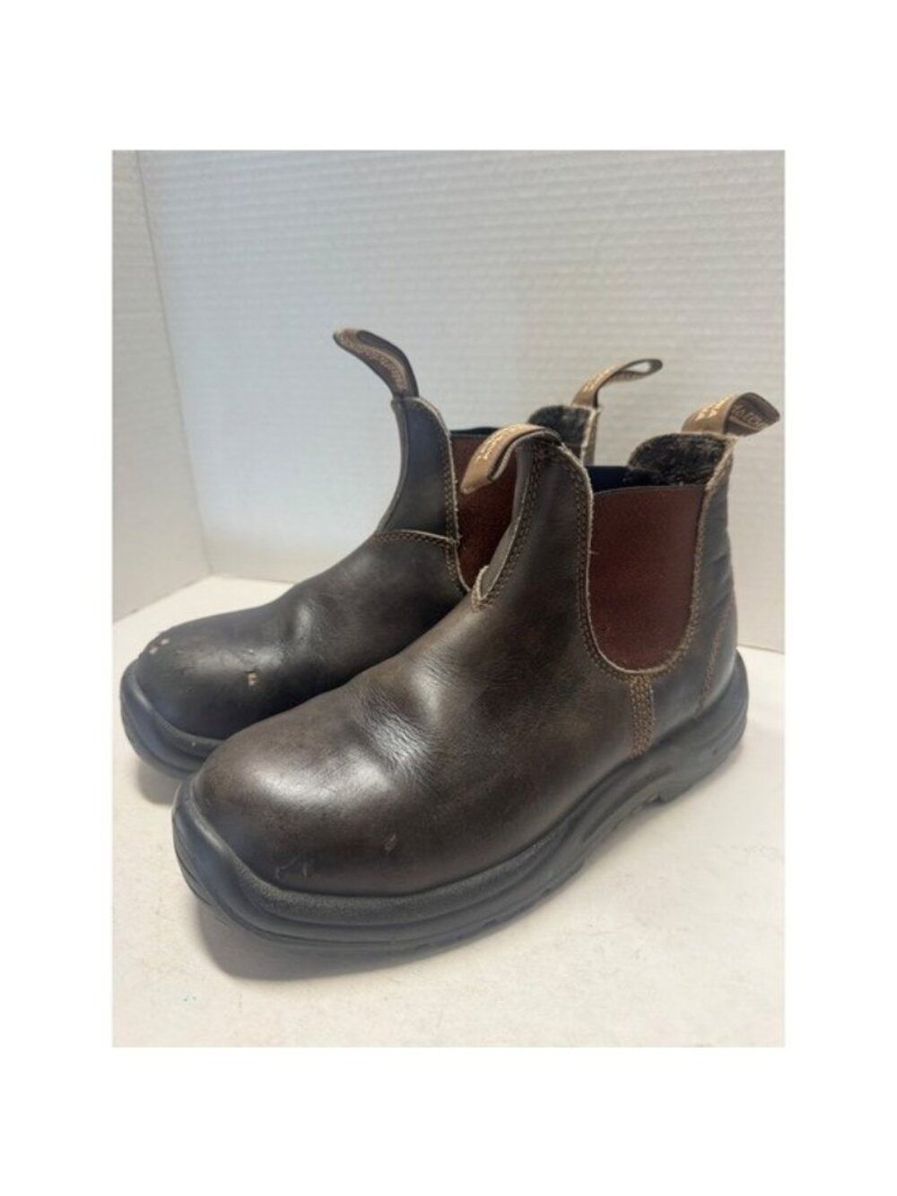 Blundstone 162 Steel Toe Work Boots Brown Leather Chelsea AU 5.5 US Men 6.5